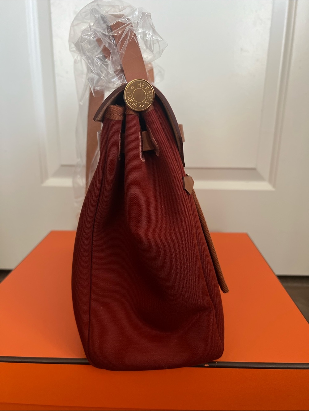 Hermès Herbag Zip RT 31 Verso Hunter Cow/Bico Officier Canvas - Picture 6 of 16